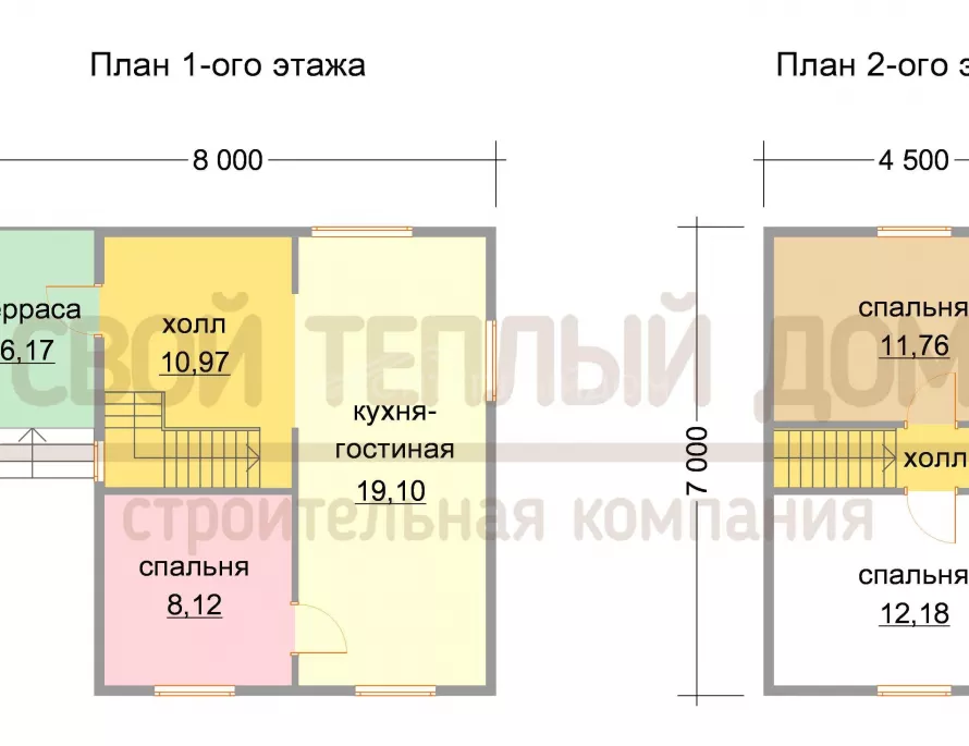Каркасный дом 6х7 КМ-29