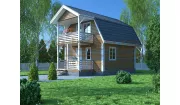 Каркасный дом 6х6 КМ-38
