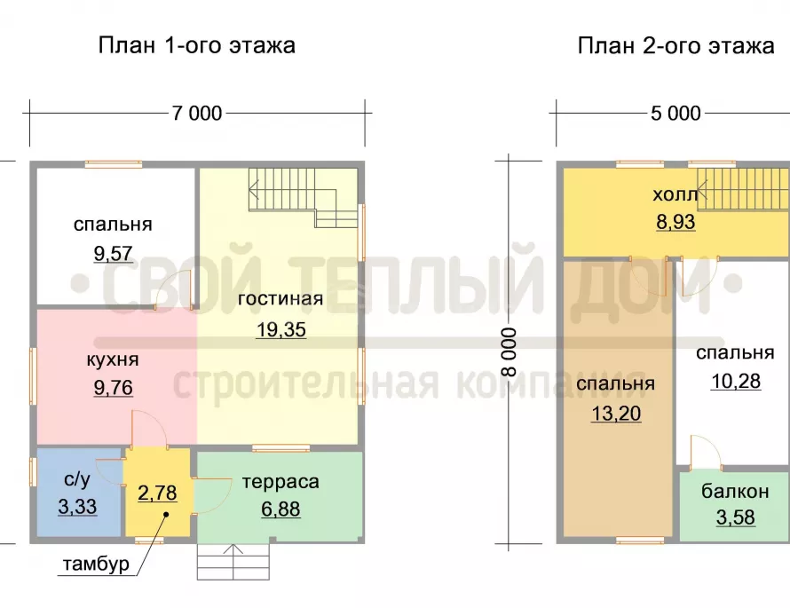 Дом из бруса 7х8 ДМ-19
