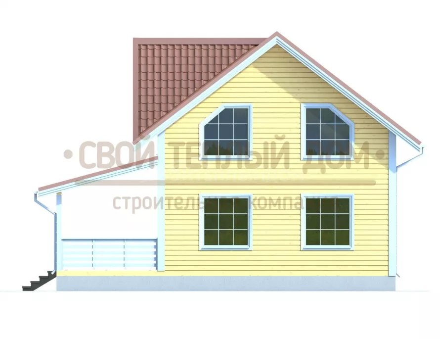 Дом из бруса 7х10 ДД-5