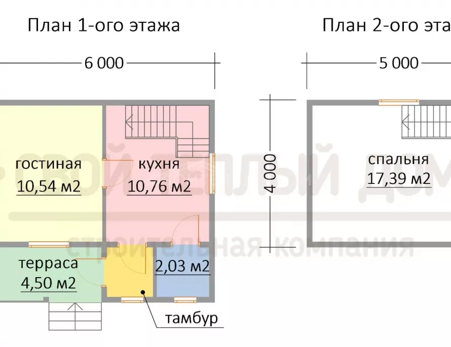 Каркасный дом 6х5,5м КМ-48