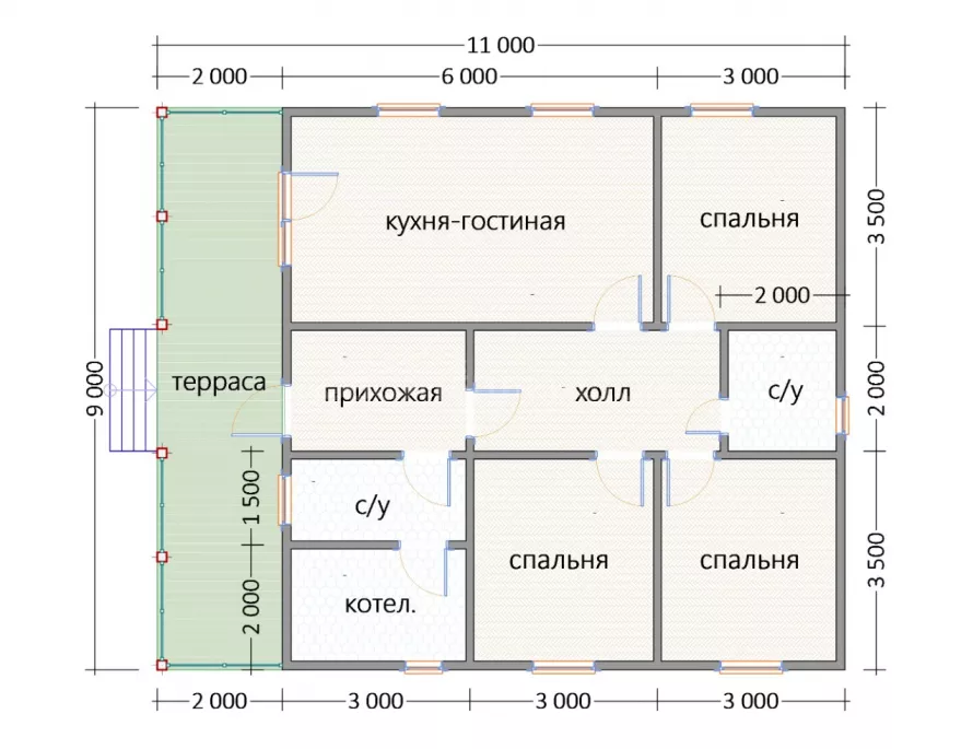 Финский дом 9х11 К-22
