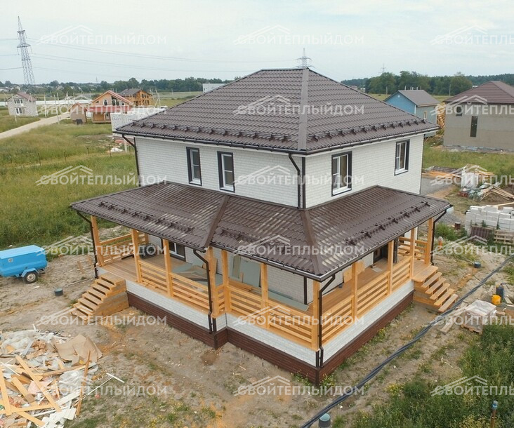 Каркасный дом 9,0х9,5м фото 2