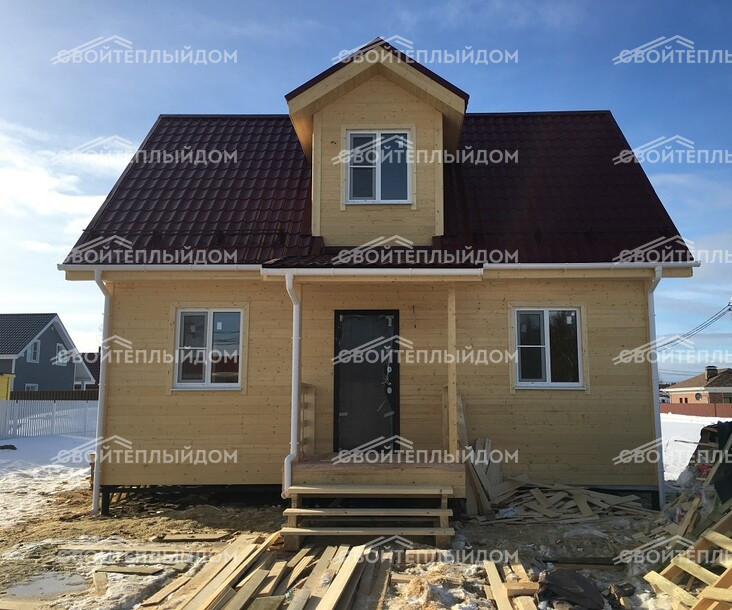 Каркасный дом 6,0х8,0м фото 2