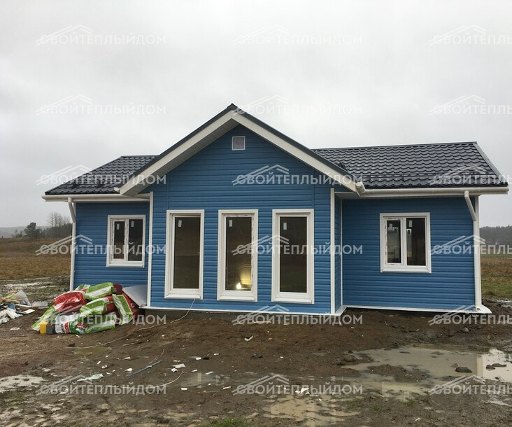 Каркасный дом 7,5х10,0м фото 2
