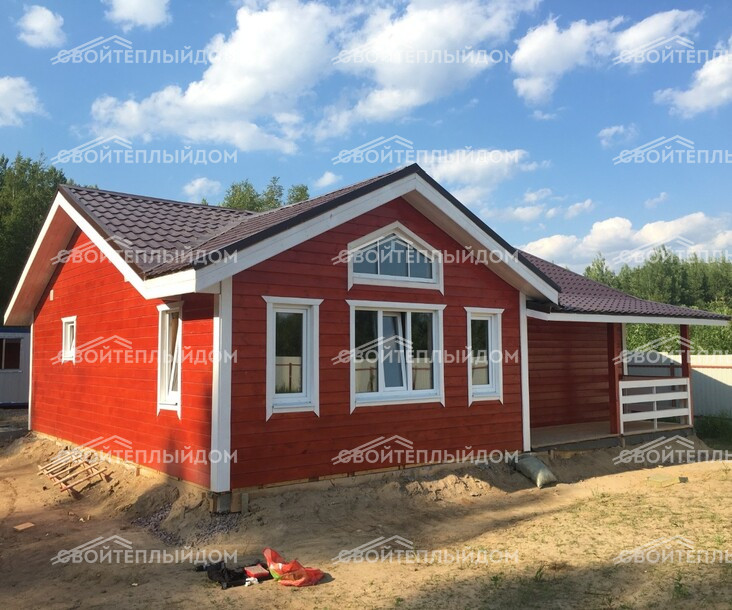 Каркасный дом 8,5х10,0м фото 1